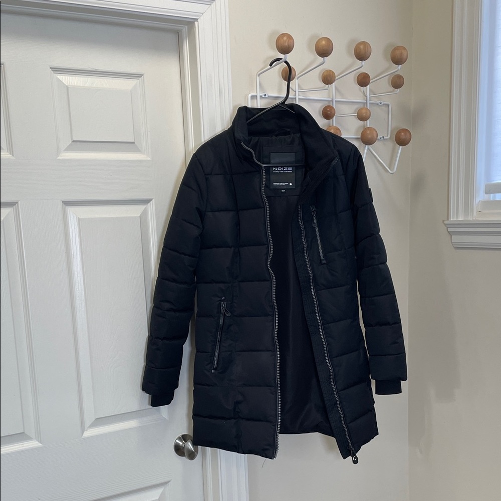 Noize - Outdoor Quilted Puffer Jacket - Black - S